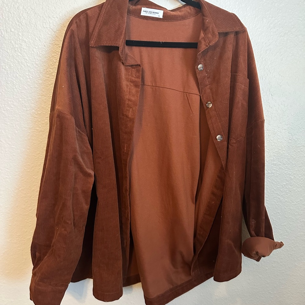 Pink Lilly x Daryl Ann Denner corduroy shacket